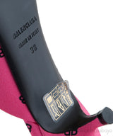 Silk BB Pink Knife Pointed Toe Mules