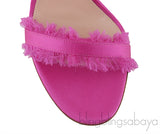 Portifino Fuchsia Fringed Sandals