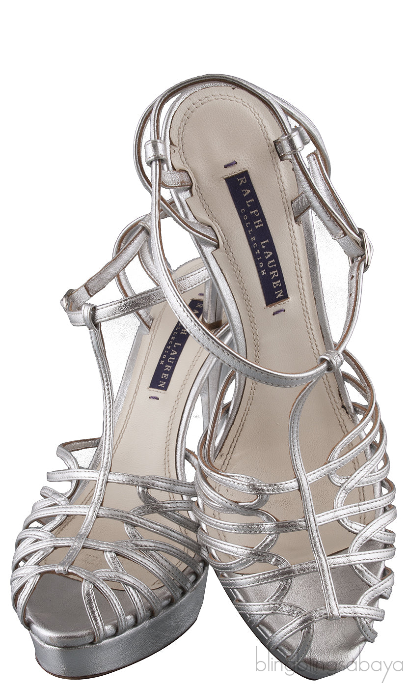 Silver Strappy Sandals