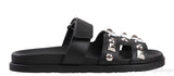 Hermes Chypre Black Cloute Studded Sandals