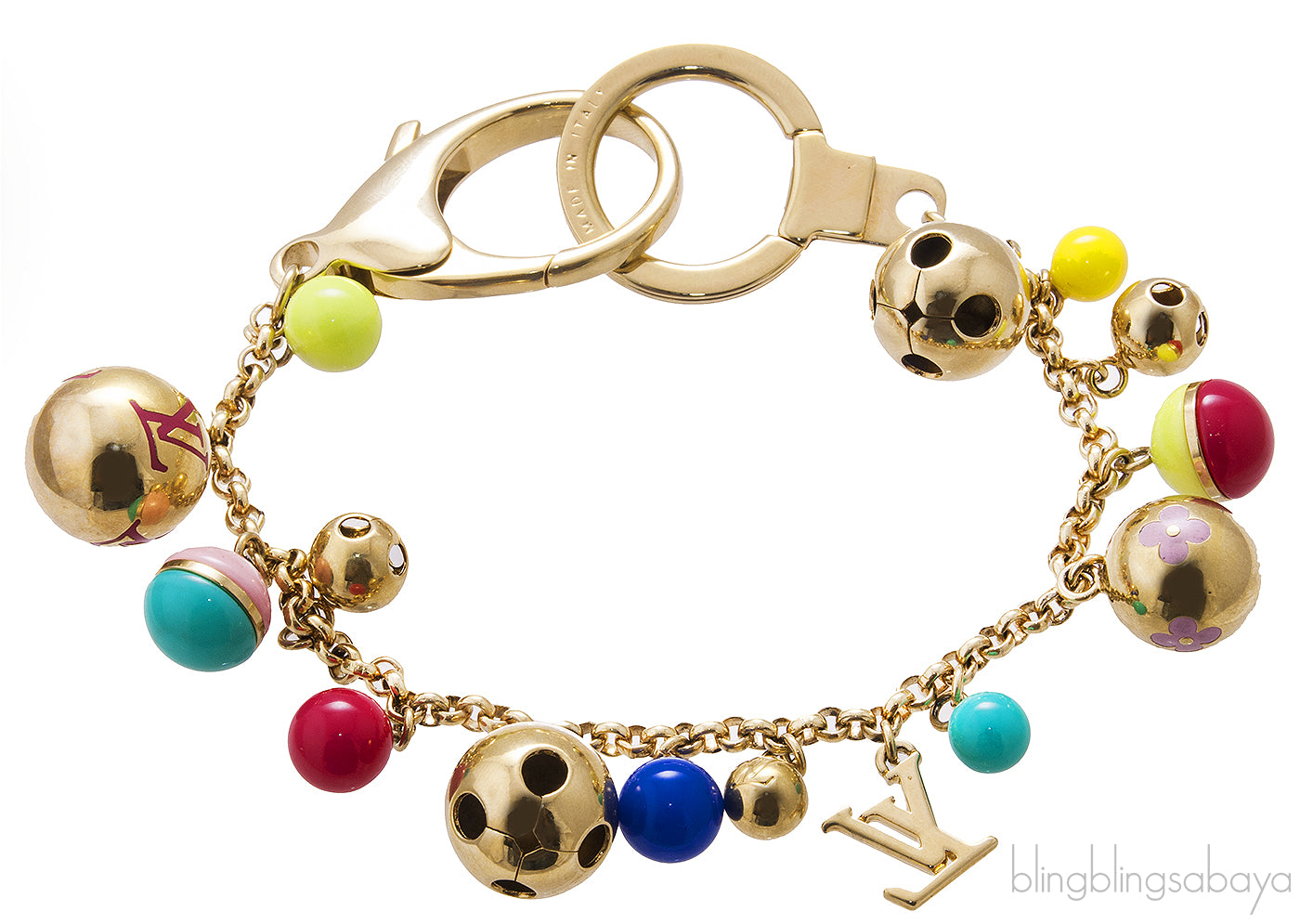 Multicolor Grelots Chain Bag Charm
