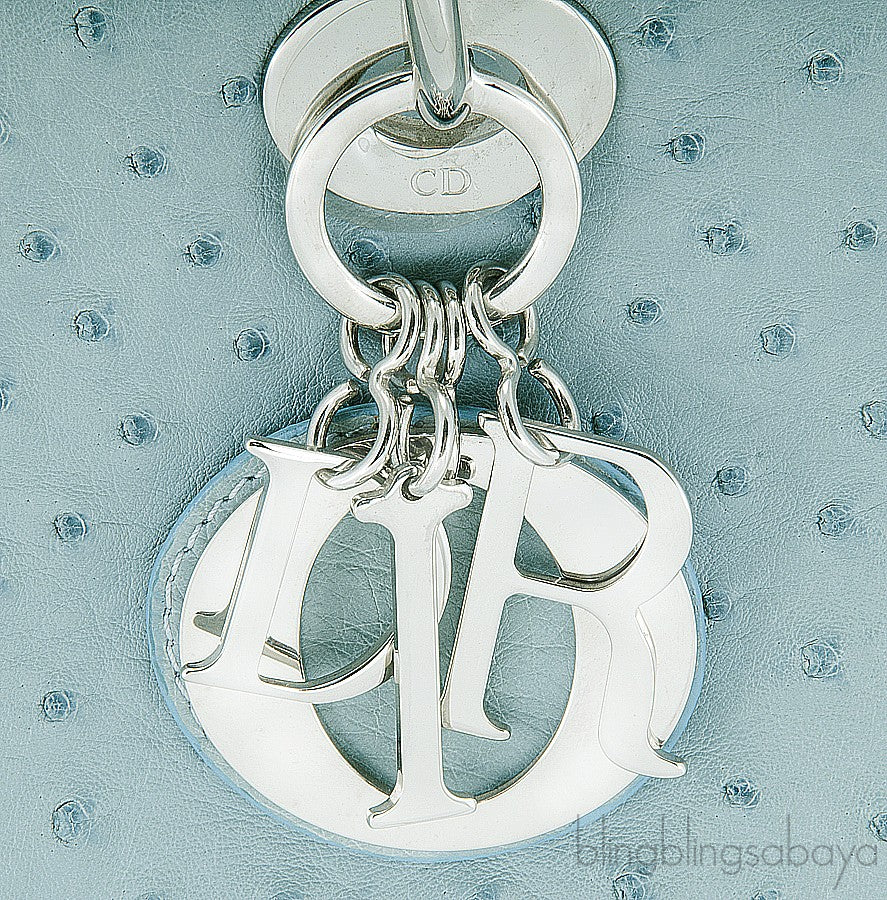 Lady Dior Ocean Blue Ostrich L.Ed