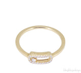 Yellow Gold Slide Diamond Ring