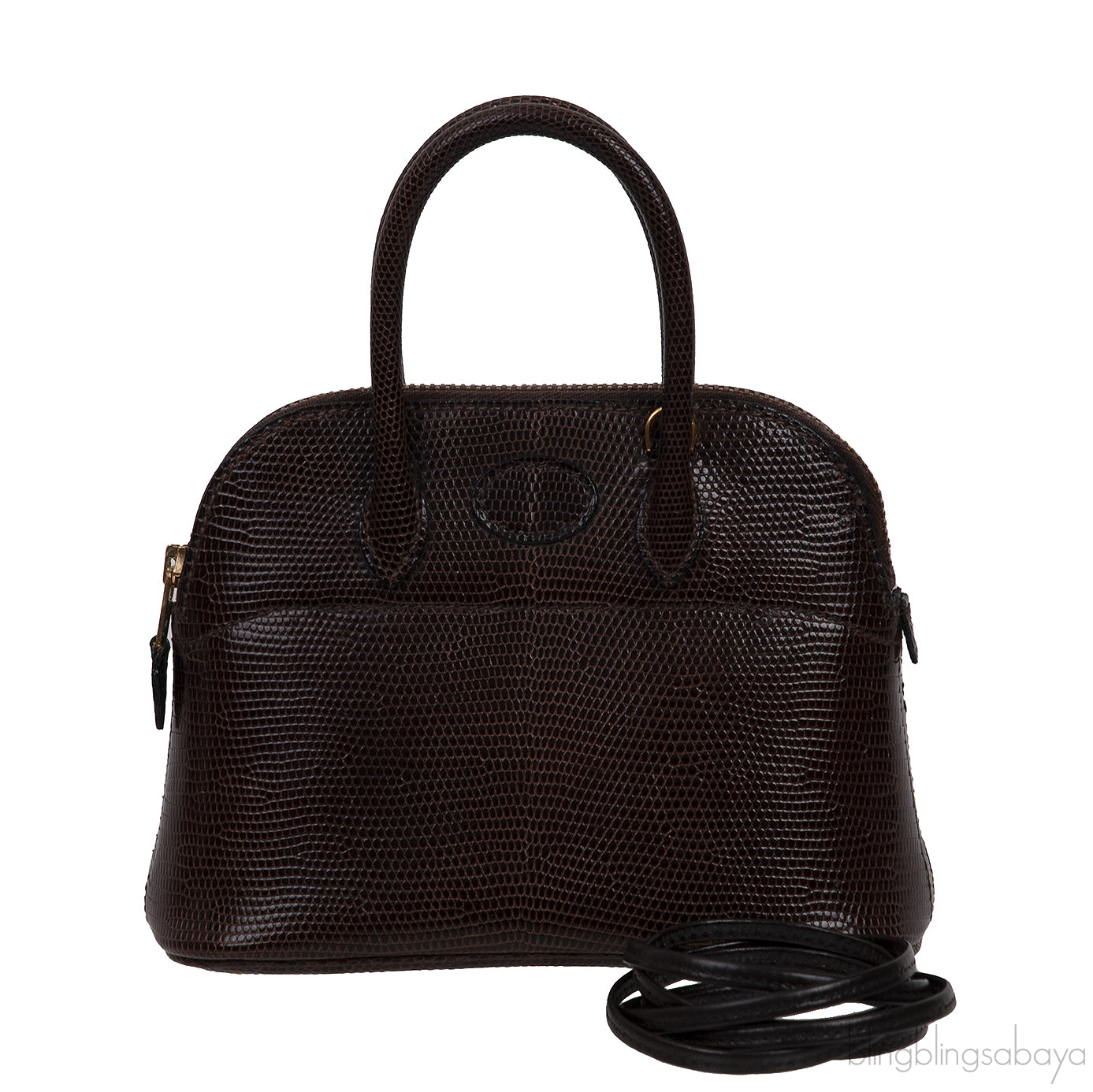 Hermes Bolide Micro 16 Brown Lizard GHW