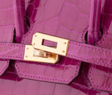 Birkin 25 Rose Sheherazade Crocodile