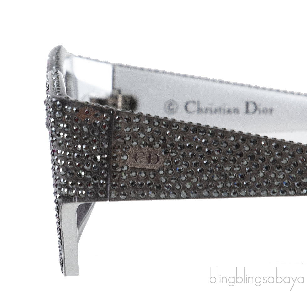 CatStyleDior 1S Grey Crystal Sunglasses
