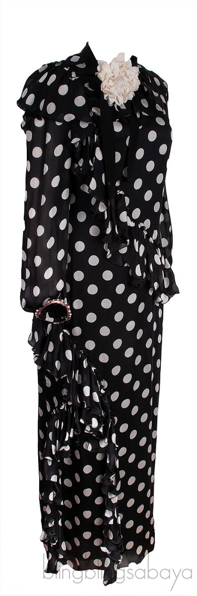 Ruffled Polka Dot Gown