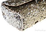 Sequined Leather Shoulder Bag