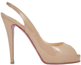 Nude Slingback Peep Toe Pump