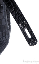 Birkin 35 Black Matte Crocodile PHW