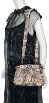 Multicolored Mini Peekaboo Studded Python