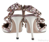 Rockstud Off-white Nude Slingback