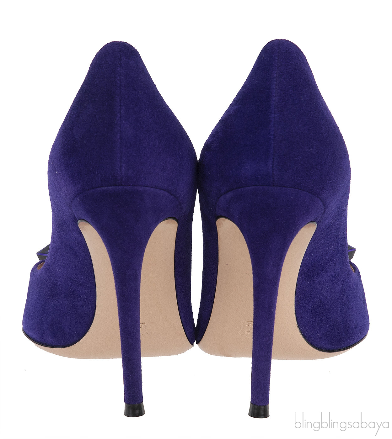 Purple Jaipur Embellished Suede Pumps