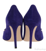 Purple Jaipur Embellished Suede Pumps