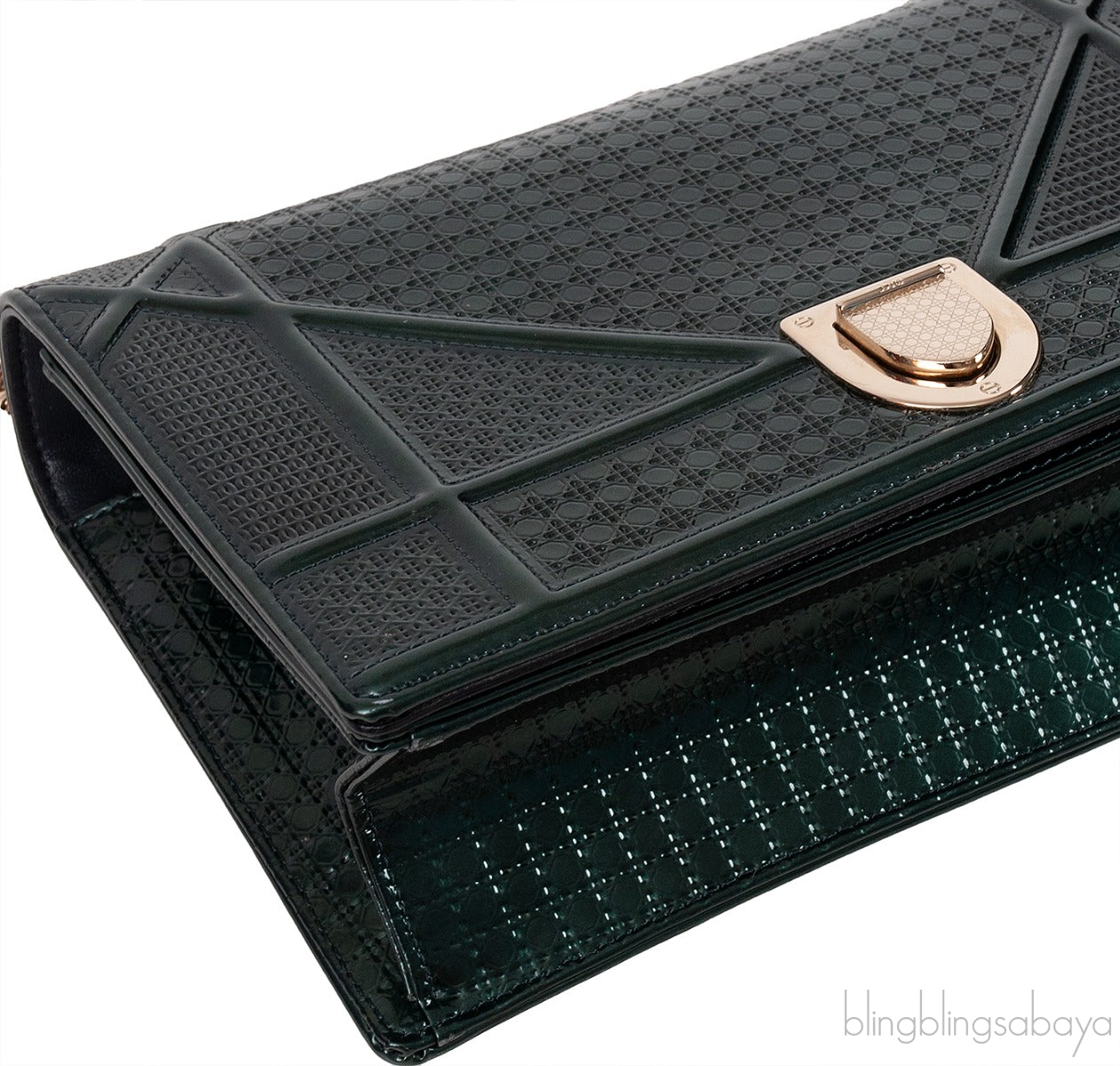 CHRISTIAN DIOR Diorama Emerald Green Flap Shoulder Bag