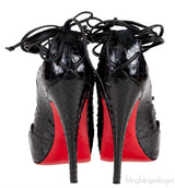 Black Python Bloody Mary Pumps