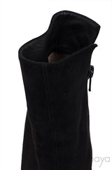 Black Suede Ankle Boots Heels