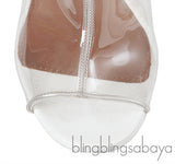 Givenchy Tisci White Clear Perspex Peep Toe Mule
