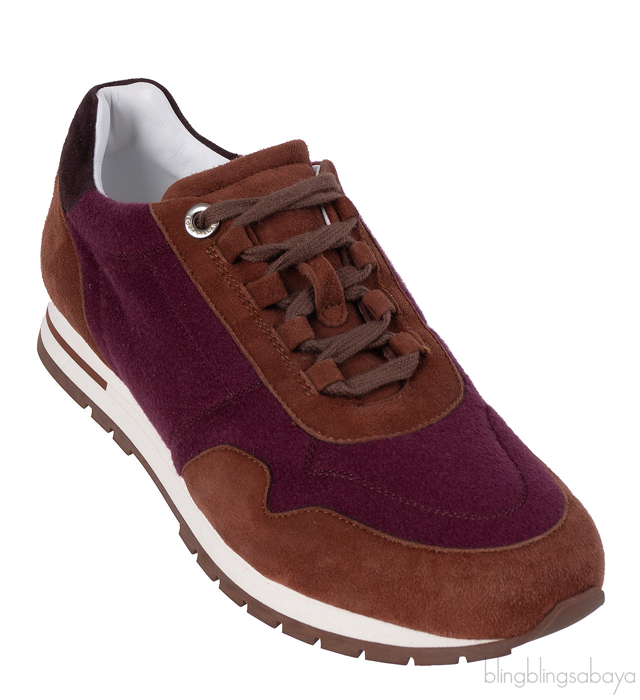 Loro Piana My Wind Tri-color Cashmere Suede Leather Sneaker