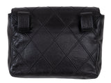 Chanel Black Quilted Leather Vintage Classic Chain Belt Bag