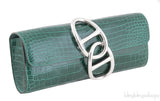 Egee Emerald Crocodile Clutch