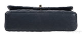 Classic Midnight Blue Medium Double Flap Bag GHW