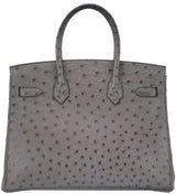 Birkin 30 Grey Mousse Ostrich PHW