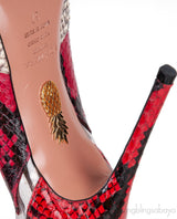 Natural & Red Python PVC Heels