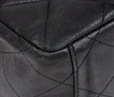 Black Quilted Classic Maxi Flap Bag