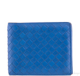 Bottega Veneta Blue Intrecciato Bi-fold Wallet