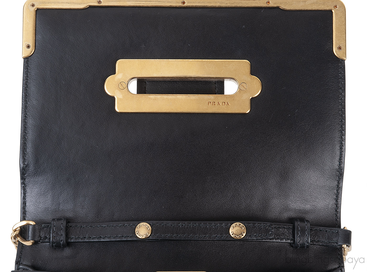 Prada Cahier City Calf Flap Crocodile Bag