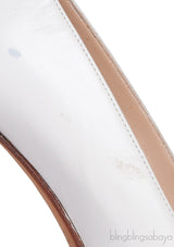 White Matte Pointed Toe Heels