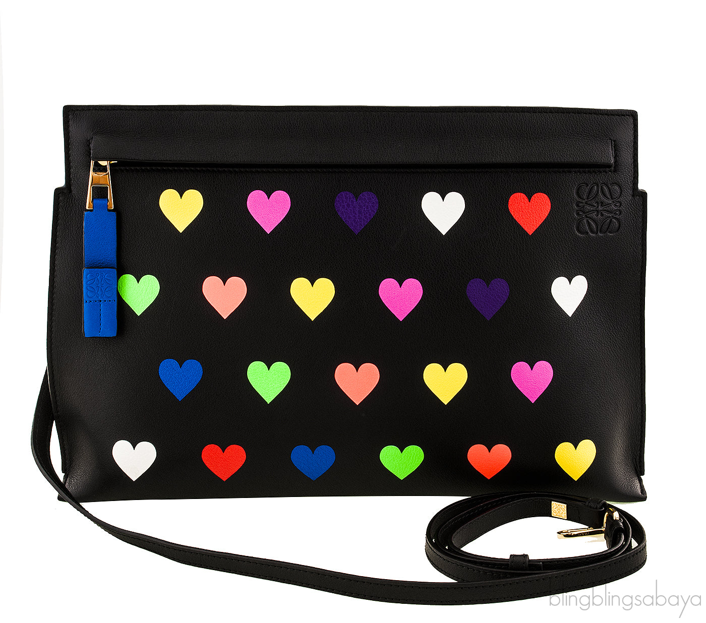 Hearts T Pouch Clutch