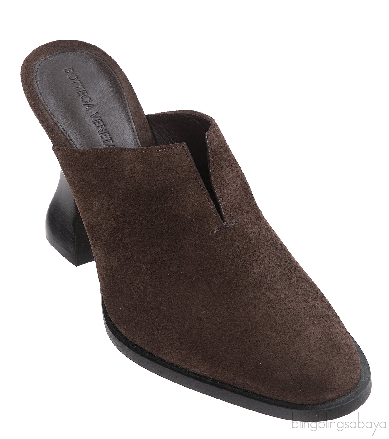 Bottega Veneta Dark Brown Suede Cha-cha Mules