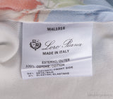 Light Blue Floral White Printed T-shirt
