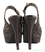 FF Monogram Slingback Sandals