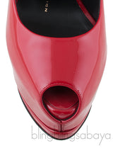 Red Patent Platform Heel