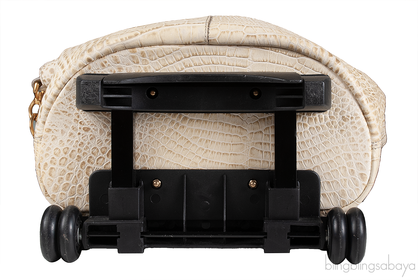 Nightingale Calf Leather Croc Embossed Luggage Trolley