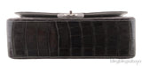 Ombre Grey Crocodile Flap Bag