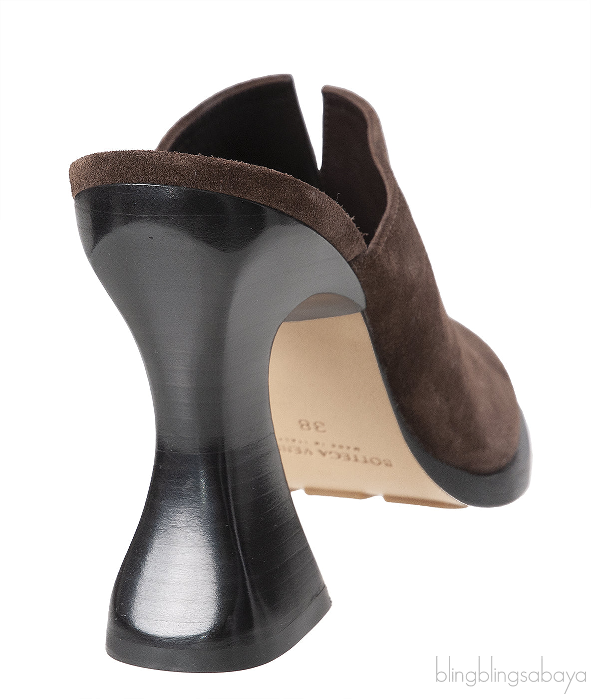 Bottega Veneta Dark Brown Suede Cha-cha Mules