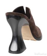 Bottega Veneta Dark Brown Suede Cha-cha Mules
