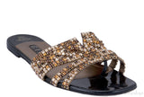 Gold Loren Flat Sandals