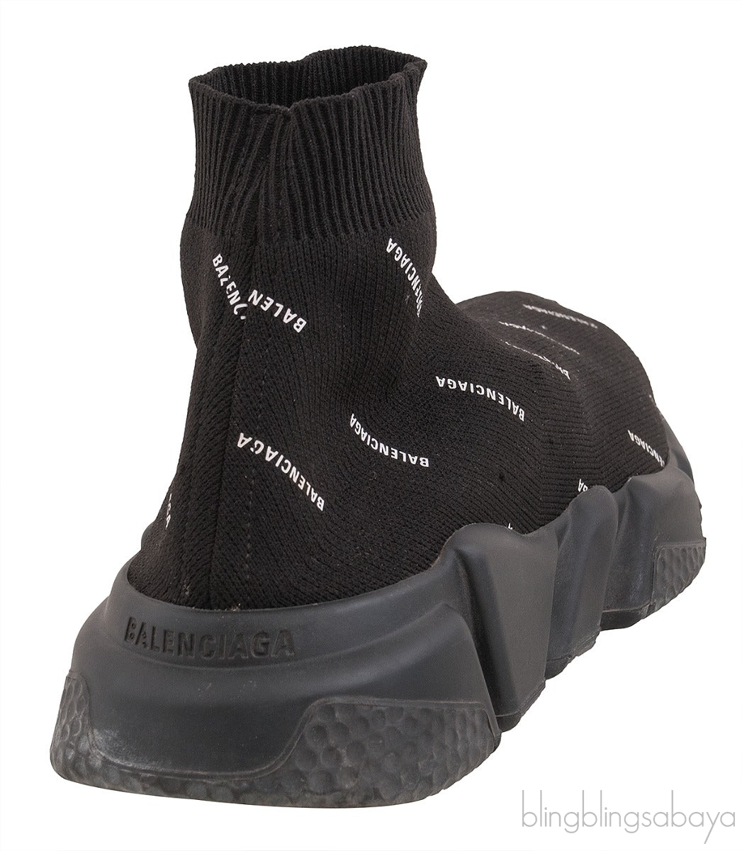 Printed Speed Stretch-knit High Top Sneakers