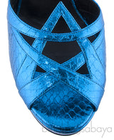 Candy Metallic Blue Platform Sandals