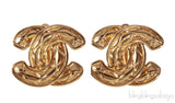 Vintage CC Diamond Quilted Clip Earrings