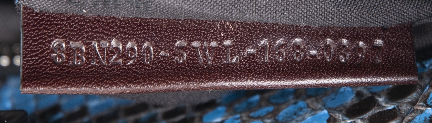 Peekaboo Medium Blue Python Bag