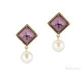 Crystal Pearl Drop Earrings