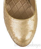 Metallic Gold Sequin Heels
