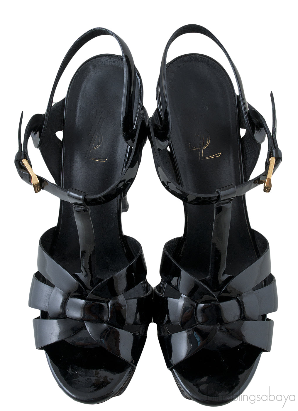 Tribute Black Patent Sandals