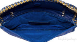 Blue Electric Python Clutch